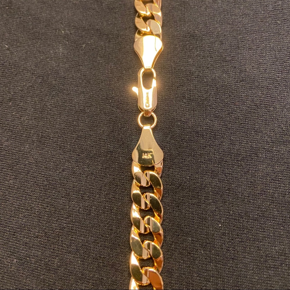 Gold Chain 14k stamped 24in 10mm Cuban Curb Style - Picture 5 of 5